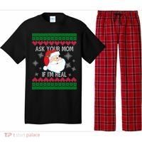 Ask your Mom if I'm Real Santa Claus Ugly X-Mas Pajama Set thumb 0