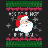 Ask your Mom if I'm Real Santa Claus Ugly X-Mas Tumbler thumb 3