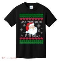 Ask your Mom if I'm Real Santa Claus Ugly X-Mas Kids T-Shirt thumb 0