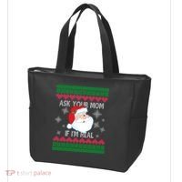 Ask your Mom if I'm Real Santa Claus Ugly X-Mas Tote Bag thumb 3