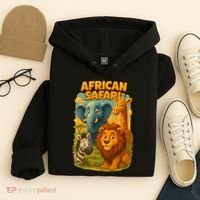 African Safari Kids Cartoon Hoodie thumb 4