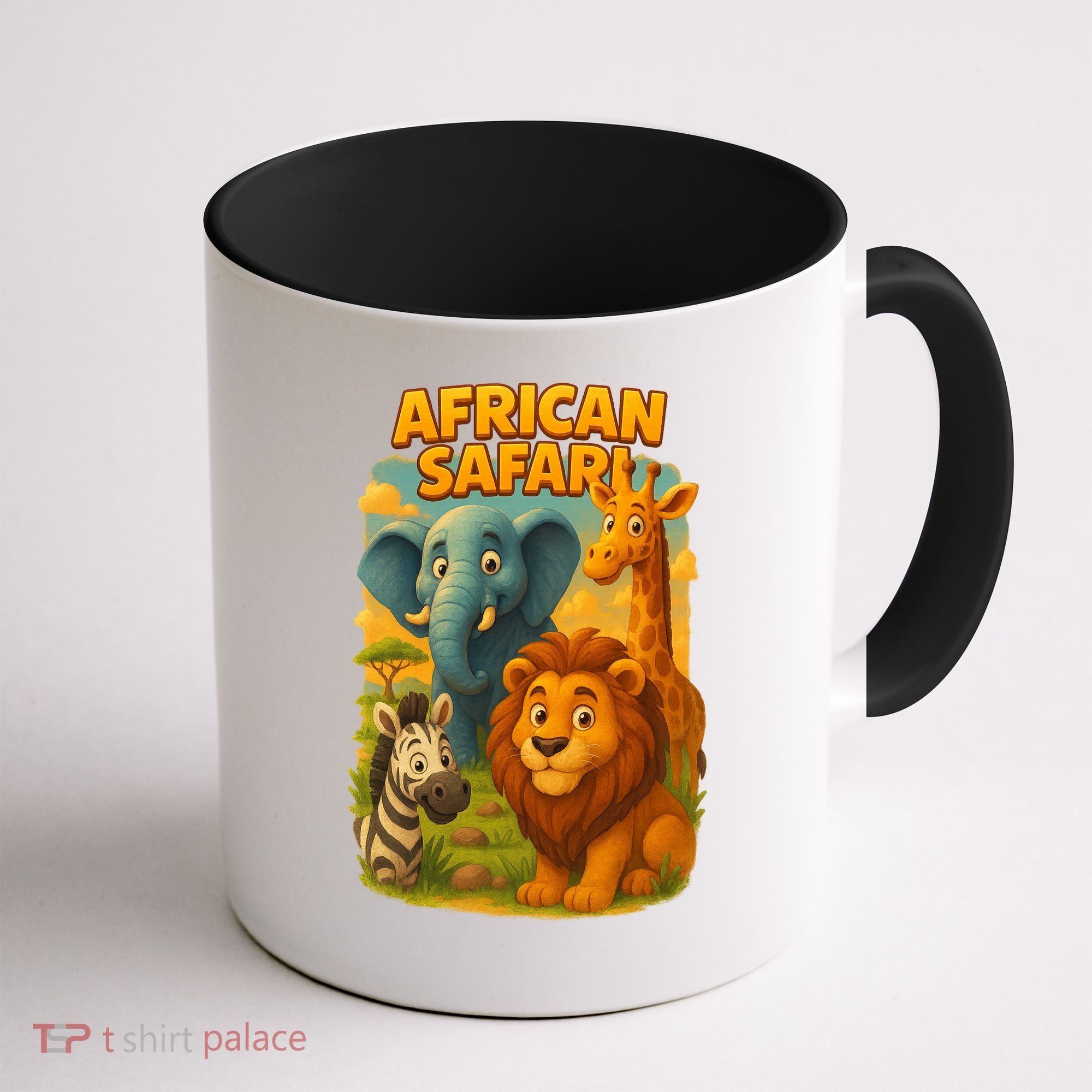 African Safari Kids Cartoon Coffee Mug