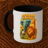 African Safari Kids Cartoon Coffee Mug thumb 2