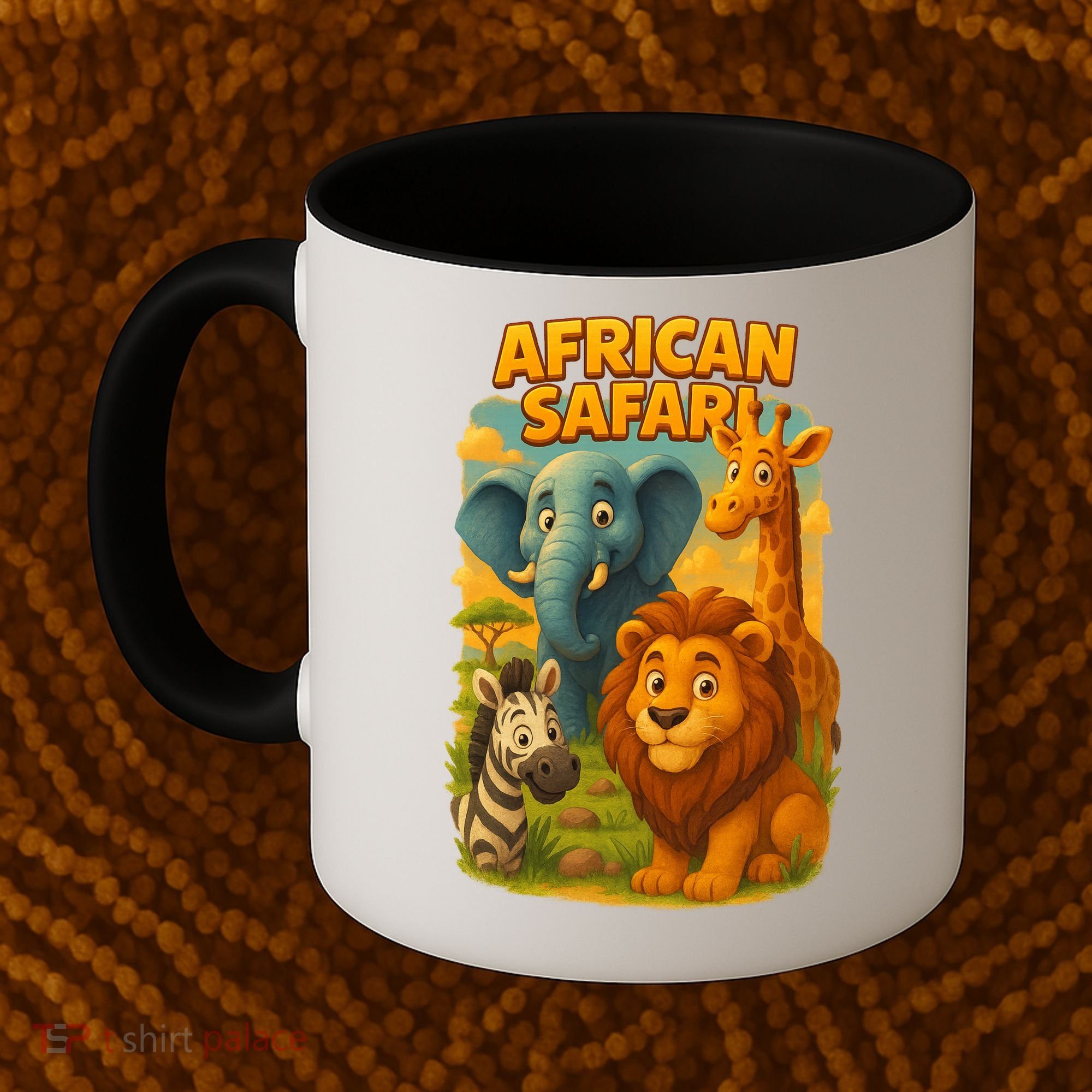 African Safari Kids Cartoon Coffee Mug