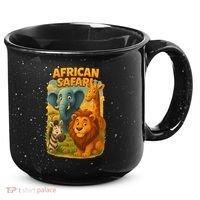 African Safari Kids Cartoon 15oz Campfire Ceramic Mug thumb 0