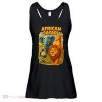 African Safari Kids Cartoon Ladies Essential Flowy Tank thumb 0