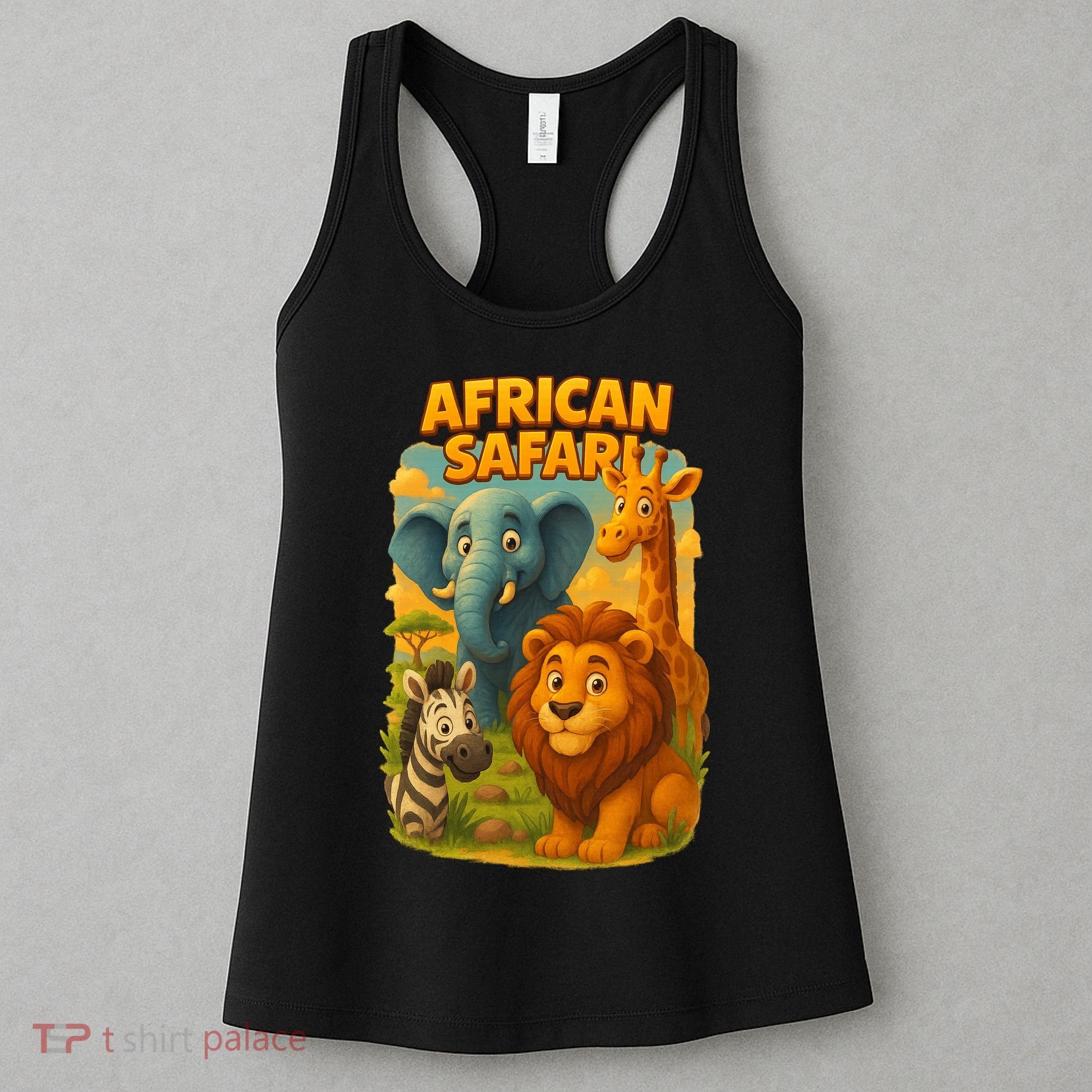 African Safari Kids Cartoon Women's Tank Top