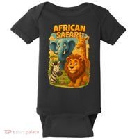African Safari Kids Cartoon Baby Bodysuit thumb 0