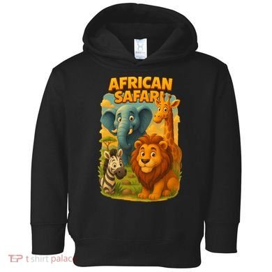 African Safari Kids Cartoon Toddler Hoodie