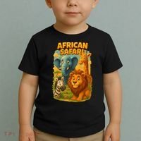African Safari Kids Cartoon Toddler T-Shirt thumb 2