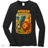 African Safari Kids Cartoon Women's Long Sleeve Shirt thumb 0