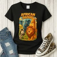 African Safari Kids Cartoon Women's T-Shirt thumb 3