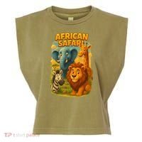 African Safari Kids Cartoon Garment-Dyed Women's Muscle Tee thumb 0