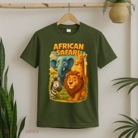 African Safari Kids Cartoon T-Shirt thumb 2