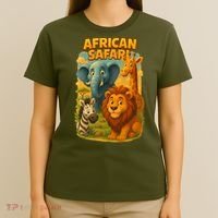 African Safari Kids Cartoon T-Shirt thumb 4