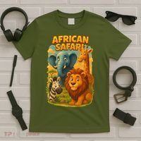 African Safari Kids Cartoon T-Shirt thumb 5