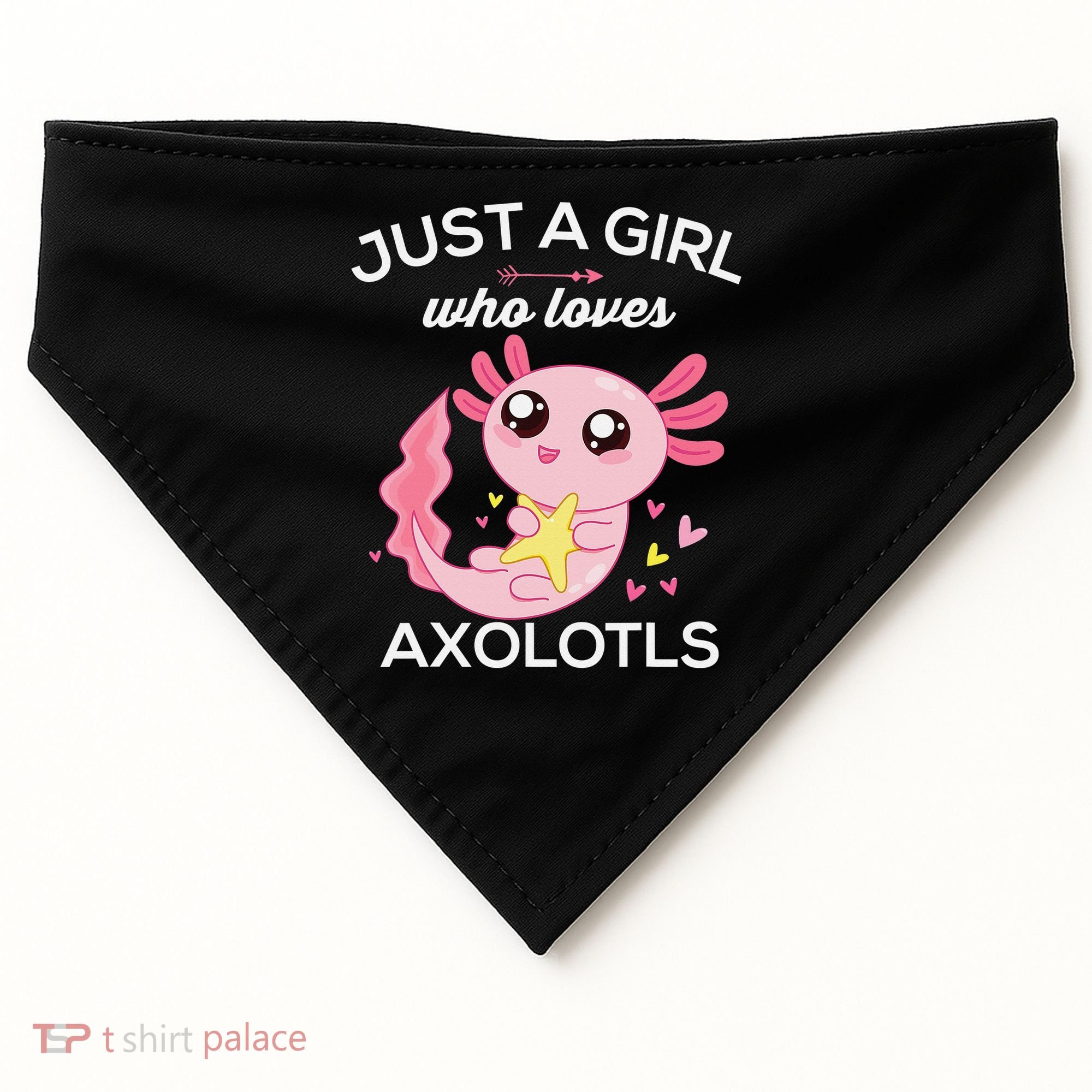 Axolotl Shirt Kawaii Just A  Who Loves Axolotl  USA-Made Doggie Bandana