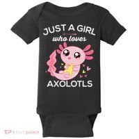 Axolotl Shirt Kawaii Just A  Who Loves Axolotl  Baby Bodysuit thumb 0