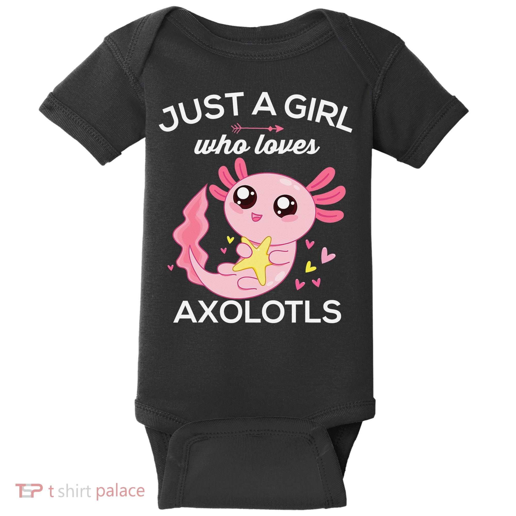 Axolotl Shirt Kawaii Just A  Who Loves Axolotl  Baby Bodysuit