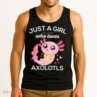 Axolotl Shirt Kawaii Just A  Who Loves Axolotl  Tank Top thumb 3