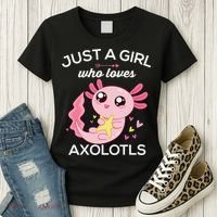 Axolotl Shirt Kawaii Just A  Who Loves Axolotl  Women's T-Shirt thumb 3