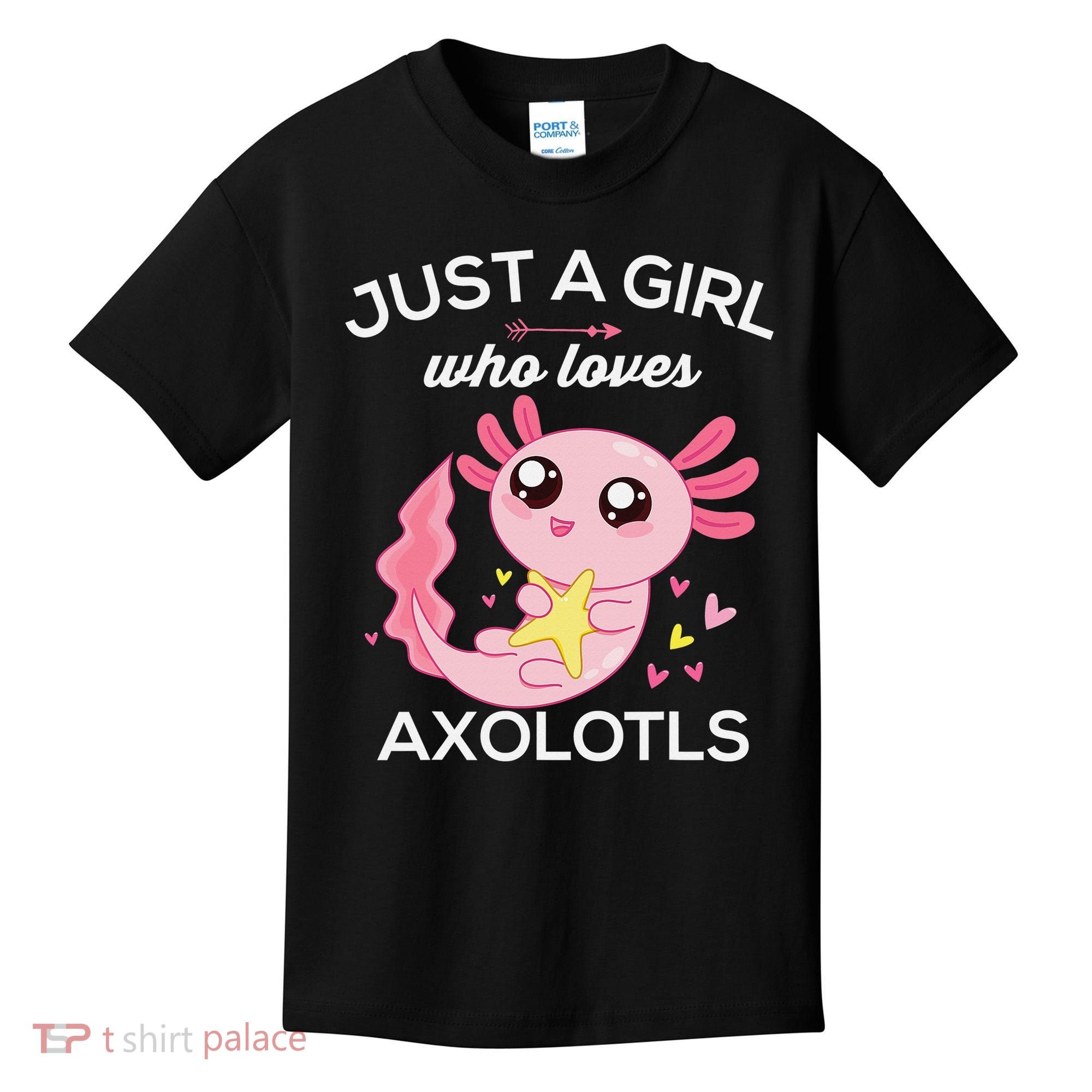 Axolotl Shirt Kawaii Just A  Who Loves Axolotl  Kids T-Shirt