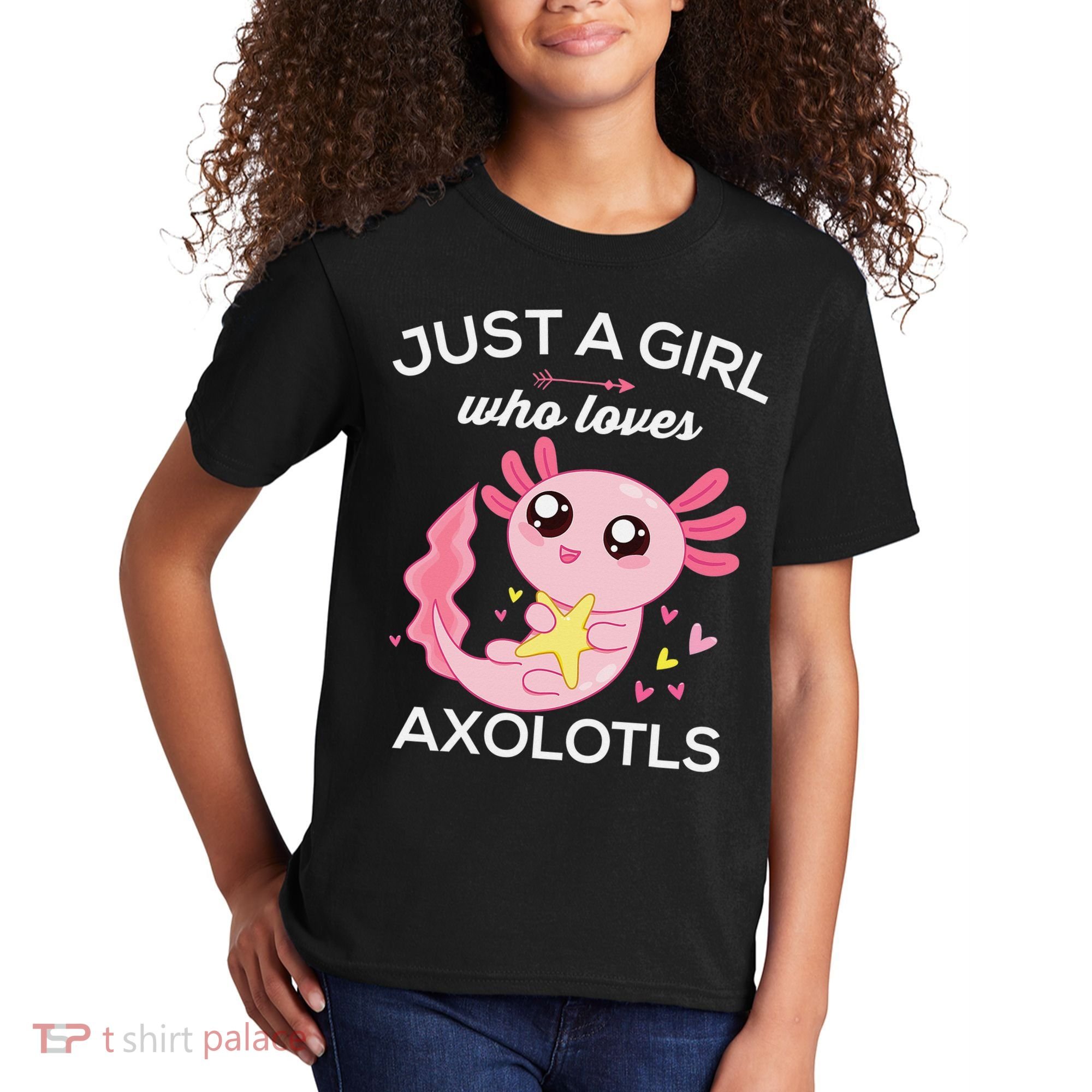 Axolotl Shirt Kawaii Just A  Who Loves Axolotl  Kids T-Shirt