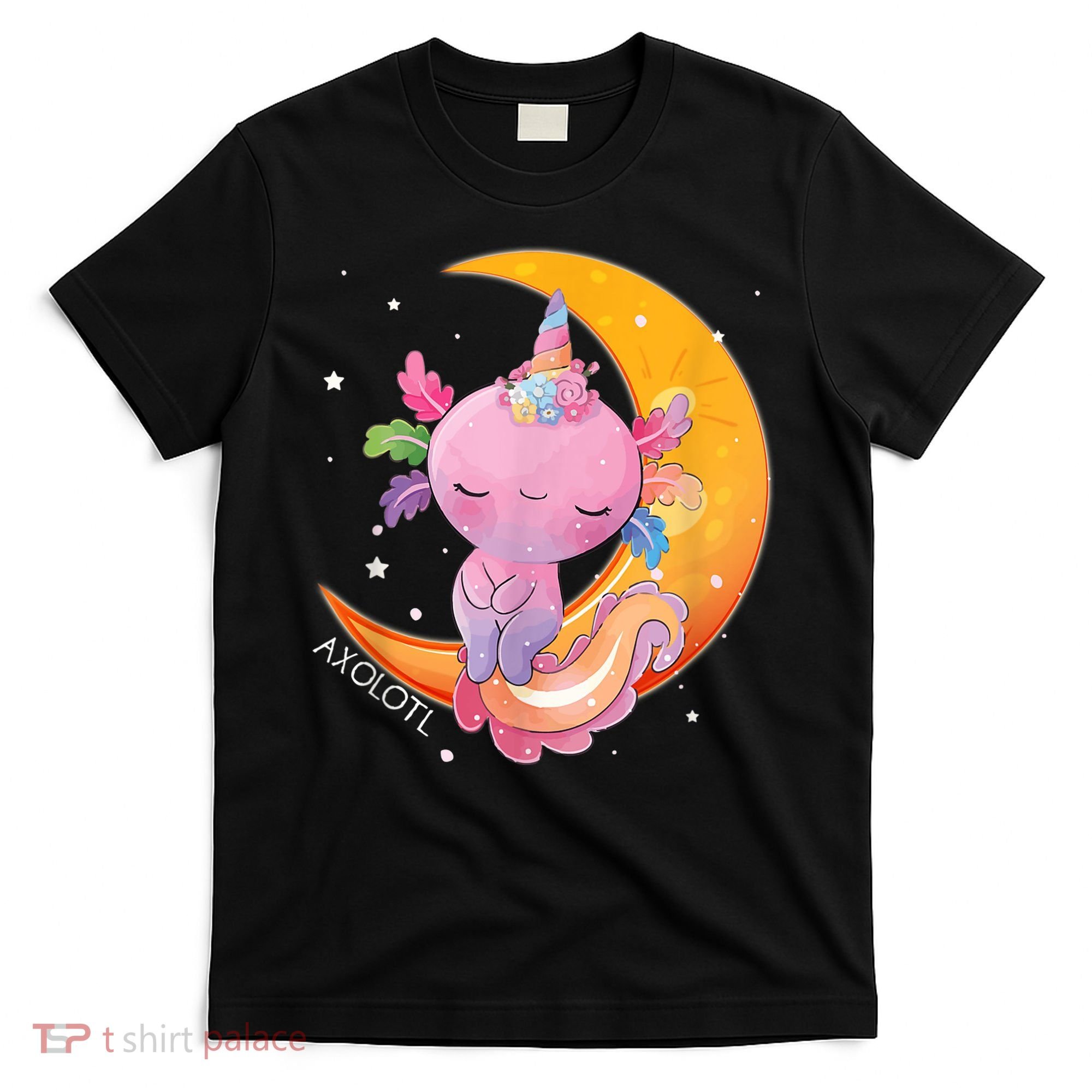 Axolotl Space Kawaii Japanese Anime Gift Girls Teens  T-Shirt