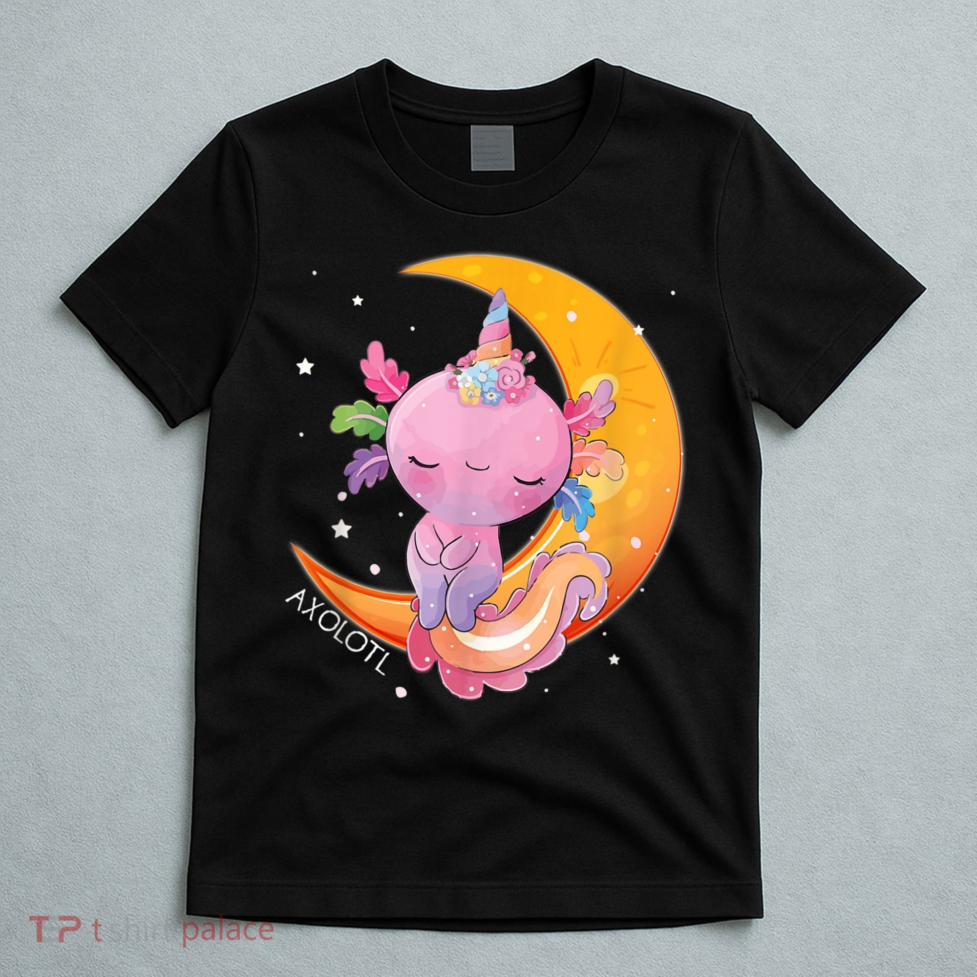Axolotl Space Kawaii Japanese Anime Gift Girls Teens  T-Shirt