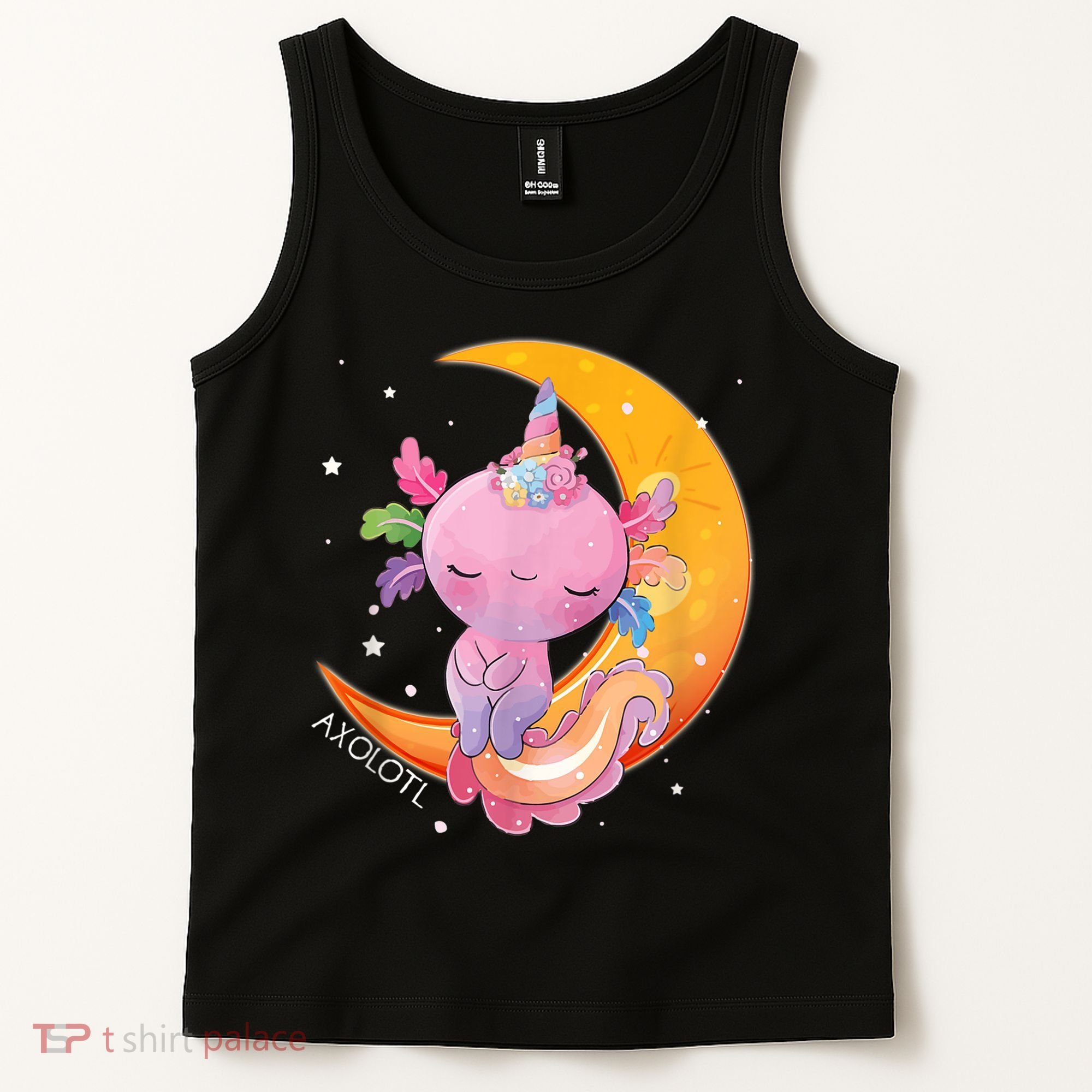 Axolotl Space Kawaii Japanese Anime Gift Girls Teens  Tank Top