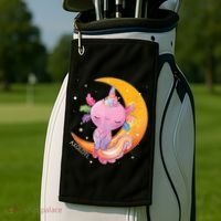 Axolotl Space Kawaii Japanese Anime Gift Girls Teens  Golf Towel thumb 2