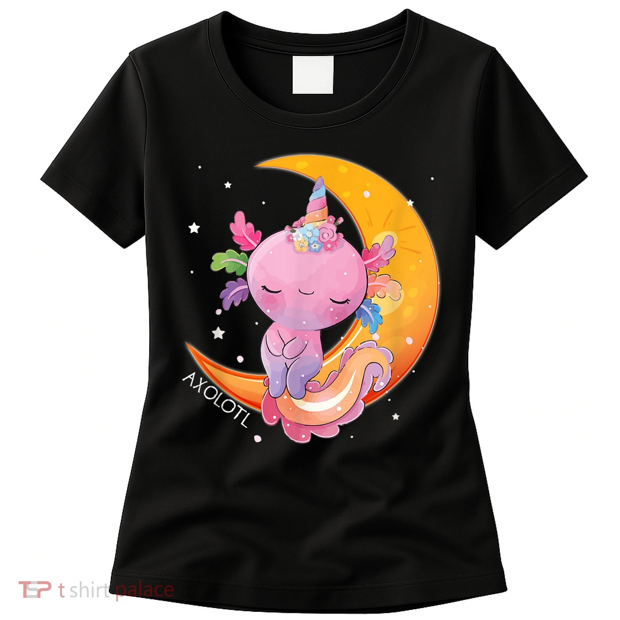 Axolotl Space Kawaii Japanese Anime Gift Girls Teens  Women's T-Shirt