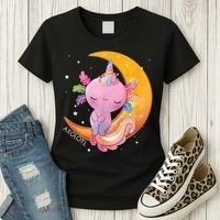 Axolotl Space Kawaii Japanese Anime Gift Girls Teens  Women's T-Shirt thumb 3