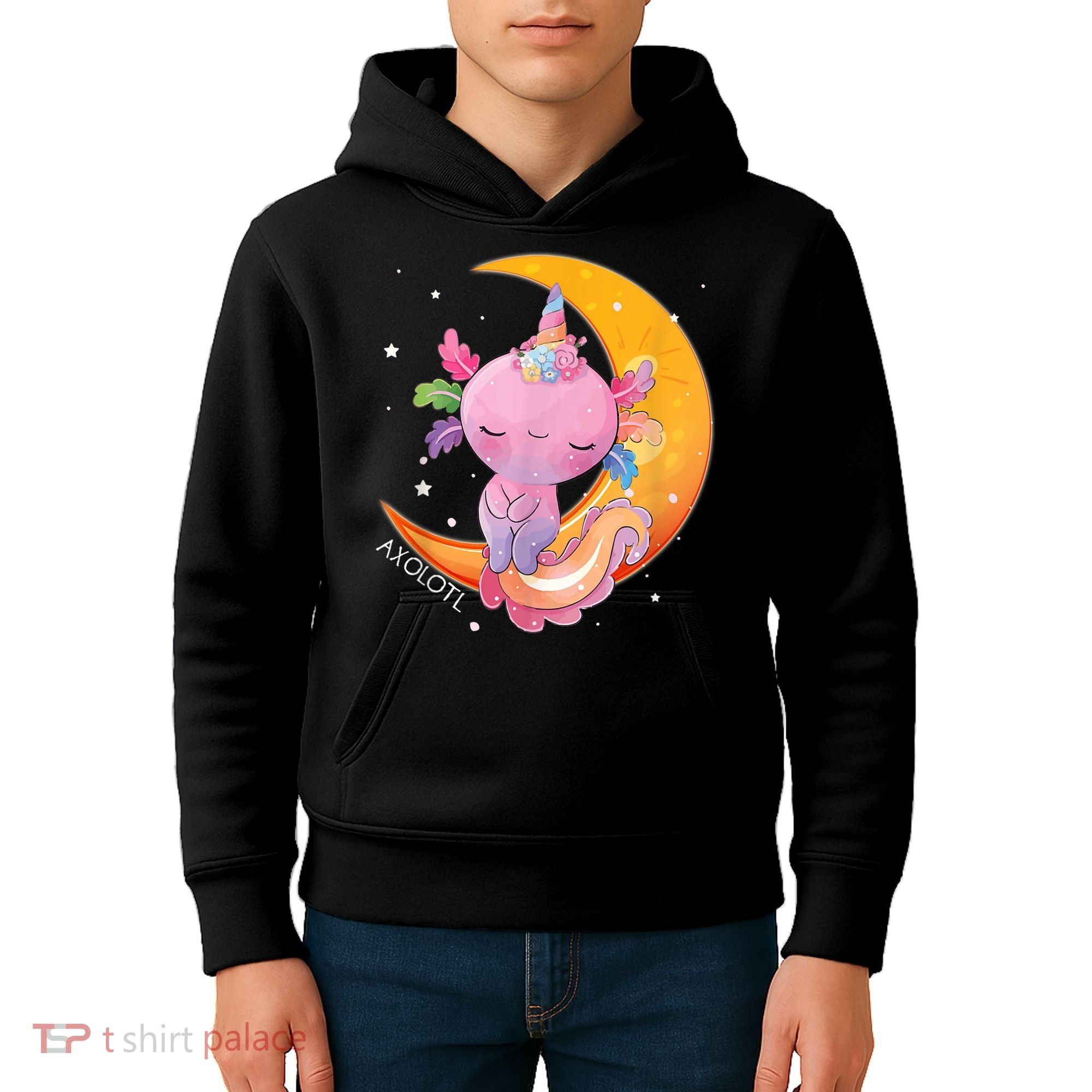 Axolotl Space Kawaii Japanese Anime Gift Girls Teens  Kids Hoodie