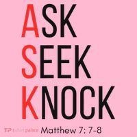 Ask Seek Knock Matthew 778 Inspirational Faith Coaster thumb 2