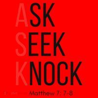 Ask Seek Knock Matthew 778 Inspirational Faith Santa Hat thumb 1