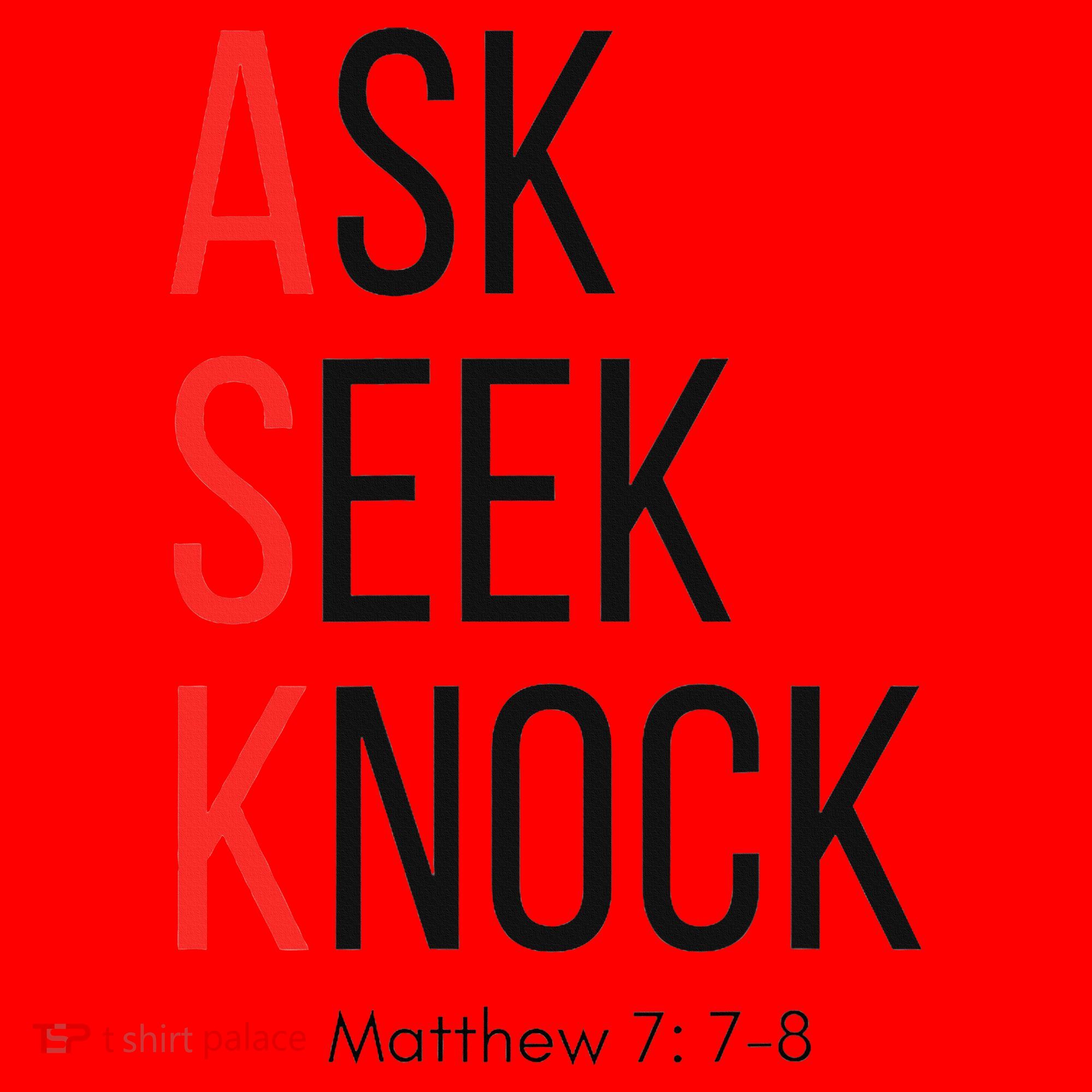 Ask Seek Knock Matthew 778 Inspirational Faith Santa Hat