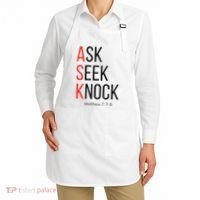 Ask Seek Knock Matthew 778 Inspirational Faith Apron thumb 2
