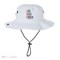 Ask Seek Knock Matthew 778 Inspirational Faith Bucket Hat thumb 0