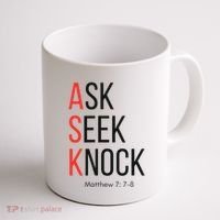 Ask Seek Knock Matthew 778 Inspirational Faith Coffee Mug thumb 1