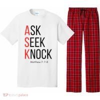 Ask Seek Knock Matthew 778 Inspirational Faith Pajama Set thumb 0