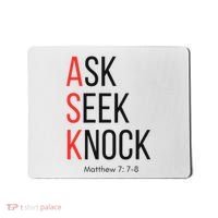 Ask Seek Knock Matthew 778 Inspirational Faith Mousepad thumb 0