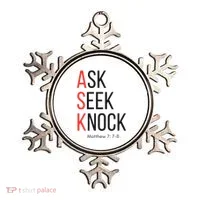 Ask Seek Knock Matthew 778 Inspirational Faith Ornament thumb 0