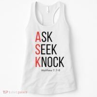 Ask Seek Knock Matthew 778 Inspirational Faith Women's Tank Top thumb 0