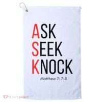 Ask Seek Knock Matthew 778 Inspirational Faith Golf Towel thumb 0