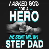 Asked God For A Hero He Sent Me My Step Dad Backpack thumb 2