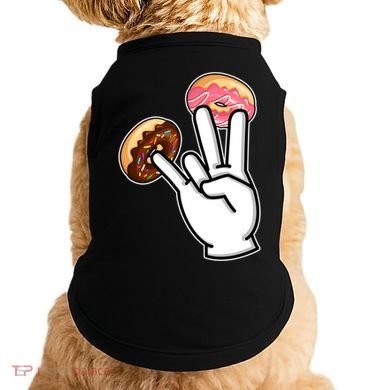 ASL Hand Sign Langauge Number 7 With Donuts Doggie Tank