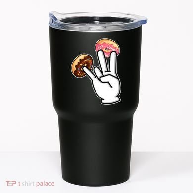 ASL Hand Sign Langauge Number 7 With Donuts Tumbler