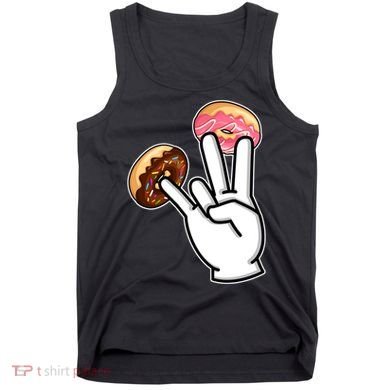 ASL Hand Sign Langauge Number 7 With Donuts Tank Top