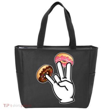 ASL Hand Sign Langauge Number 7 With Donuts Tote Bag